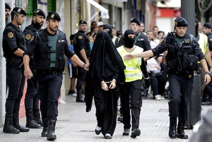 La joven de origen marroqu&iacute; detenida hoy en Gand&iacute;a (Valencia).