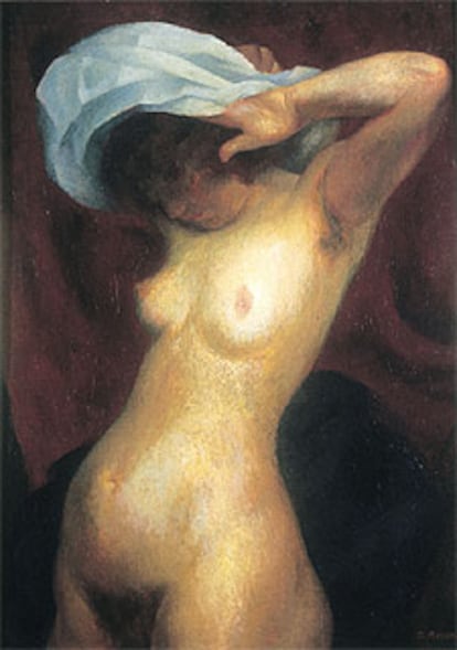 <i>Desnudo</i> (1919), óleo de Diego Rivera que se expone en el Museo de América.