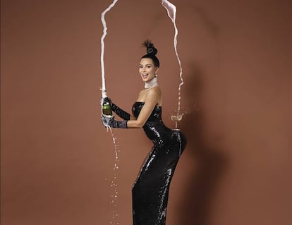 Kim Kardashian, retratada por Goude para la portada de la revista Paper (2014).