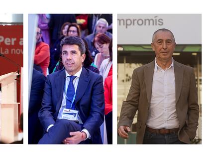 Los candidatos a la presidencia de la Generalitat, Ximo Puig (PSPV), Carlos Mazón (PP) y Joan Baldoví (Compromís).