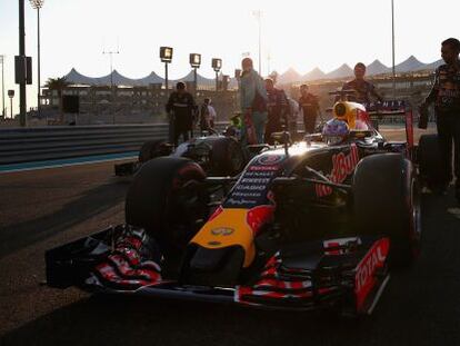 El coche de Red Bull en la carrera de Abu Dhabi.