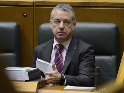 El lehendakari, Iñigo Urkullo, en el Parlamento Vasco.