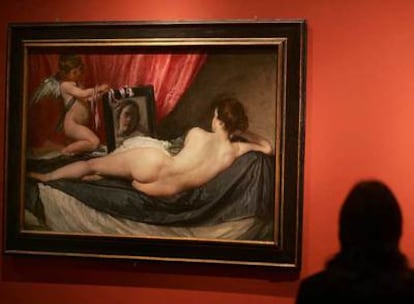 <i>La Venus del espejo</i> fue colgada ayer en las paredes del Museo del Prado.