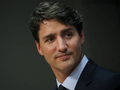 O primeiro-ministro do Canad&aacute;, Justin Trudeau, na Assembleia Geral das Na&ccedil;&otilde;es Unidas.