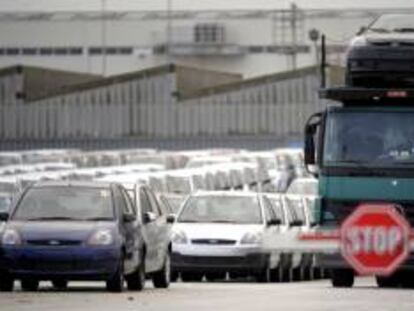 Automóviles de la factoría de Ford de Almusaffes, en Valencia