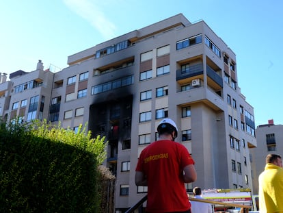 El edificio de Valladolid en el que se ha producido la explosión.