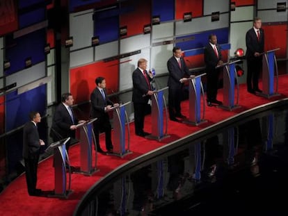 Los siete participantes en el debate de North Charleston
