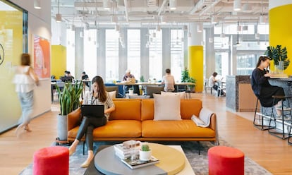 Oficinas de 'coworking' de WeWork en Shanghai.