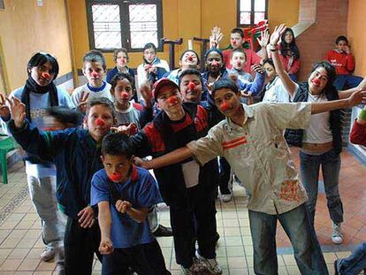 Algunos de los niños colombianos que participaron en el proyecto.