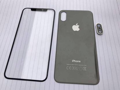 Carcasa frontal y trasera del iPhone 8