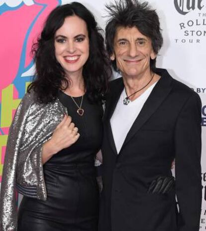 Sally Humphreys y Ronnie Wood, en Nueva York.