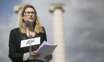 Elsa Artadi, consejera de Presidencia, en un momento del acto.