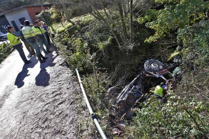 Imagen de archivo de un accidente de tráfico en Galicia.