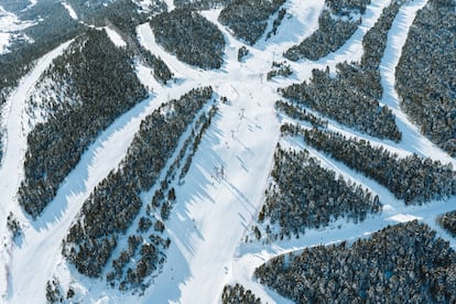 Vista aérea del sector Soldeu de la estación de Grandvalira, en Andorra.