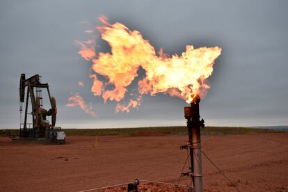 Un pozo petrolero en Watford City (Dakota del Norte, EE UU), en una imagen tomada en agosto.