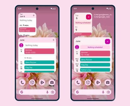 Nuevo widget Calendario de Google