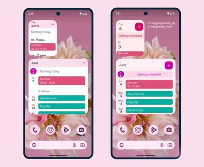 Nuevo widget Calendario de Google