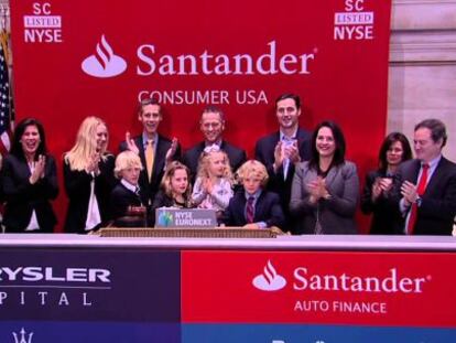 Ceremonia de salida a Bolsa de Santander Consumer USA.