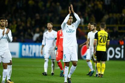 Varane, tras el partido de Champions ante el Dortmund.