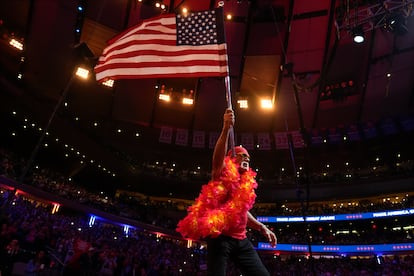 Hulk Hogan en el Madison Square Garden, en Nueva York, el 27 de octubre de 2024.