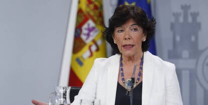 Isabel Celaá, ministra portavoz.