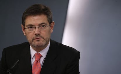 Rafael Catalá, en una rueda de prensa en febrero pasado.