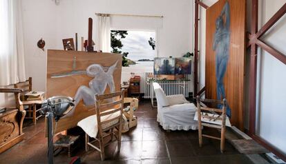 Interior de la casa de Salvador Dalí a Port LLigat.