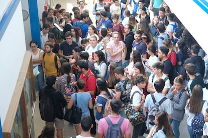 Pruebas de selectividad, el pasado mes de julio, en la Universidad de Sevilla.