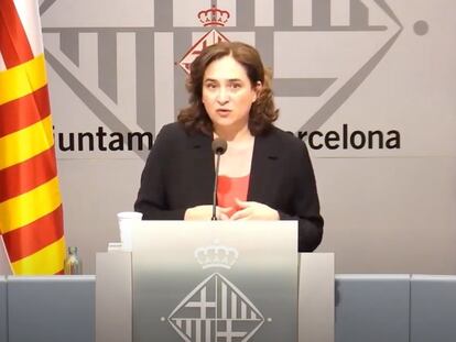 La alcaldesa de Barcelona, Ada Colau, en rueda de prensa telemática.

EUROPA PRESS
14/05/2020 