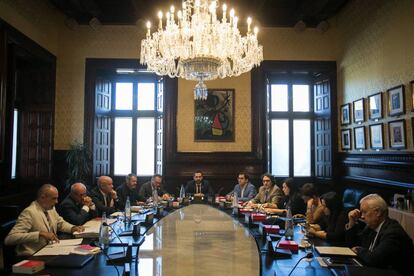 Reunión de la Mesa del Parlament, hace unos días.