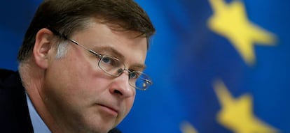 Valdis Dombrovskis, vicepresidente de la Comisi&oacute;n Europea. 