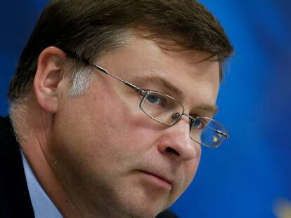Valdis Dombrovskis, vicepresidente de la Comisi&oacute;n Europea. 