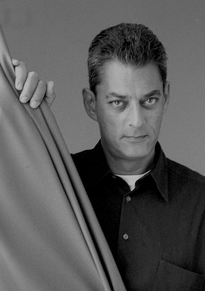 Paul Auster during a promotional photo session in Venice, Italy on September  2, 1996.