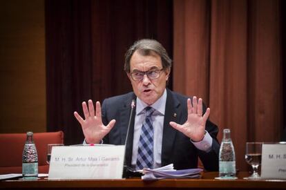 Artur Mas ret comptes al Parlament.