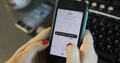 Aplicación de Uber.