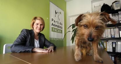 Silvia Barquero, presidenta del partido animalista Pacma.