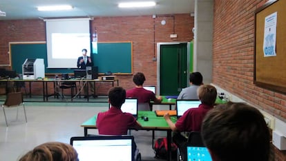 Una classe a l&#039;escola Viar&oacute;.