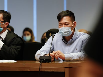 Juicio en la Audiencia Provincial contra Kevin Cui (a la derecha), el kamikaze que mató a otro joven en un choque frontal.