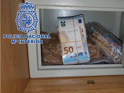 Dinero incautado a los narcos en la Operación Málaga.