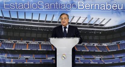 Florentino Prez, durante su intervencin en la comida de Navidad.