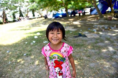 Nayla, una niña de cinco años de Indonesia que ha sido acogida en un campo de refugiados de Indonesia. (Foto: UNICEF)