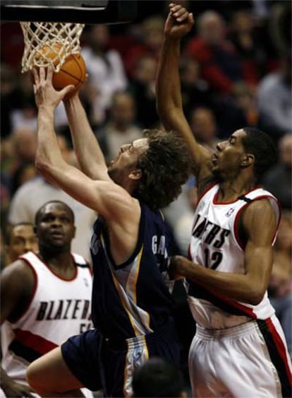 Gasol, durante el encuentro