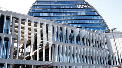 La Ciudad BBVA, sede corporativa del Grupo Banco Bilbao Vizcaya Argentaria en Madrid, este martes.