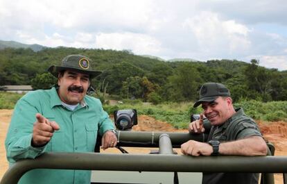 Nicolás Maduro visita unas instalaciones militares en Caracas.