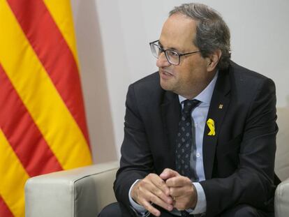 El presidente de la Generalitat, Quim Torra, la semana pasada.