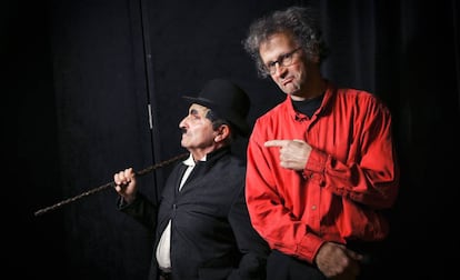 El pianista Jean Jadin y el actor Guy Cohen en el Teatro Real.