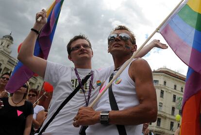 Marcha gay en la ciudad checa de Brno, en 2008.