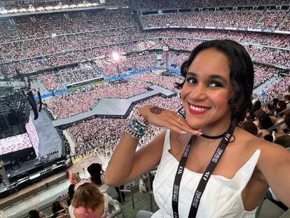 Mariana Cisneros, que viajó desde Venezuela a Madrid para el concierto de Taylor Swift.