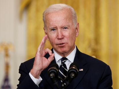 Joe Biden, este jueves en la Casa Blanca.