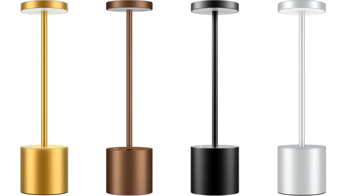Esta lámpara inalámbrica está disponible en diferentes colores.